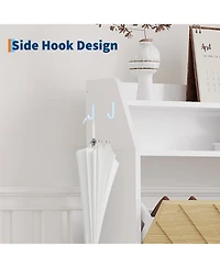 Shoe Cabinet with 3 Drawers, Slim Freestanding Shoe Storage Organizer, White Wood Grain Finish, Hidden Rack