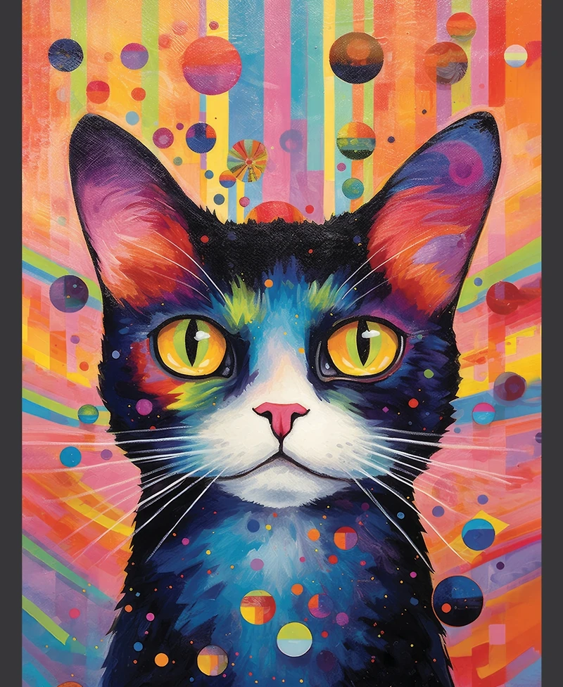 SunsOut Pop Art Cat 500 piece Jigsaw Puzzle for Adults