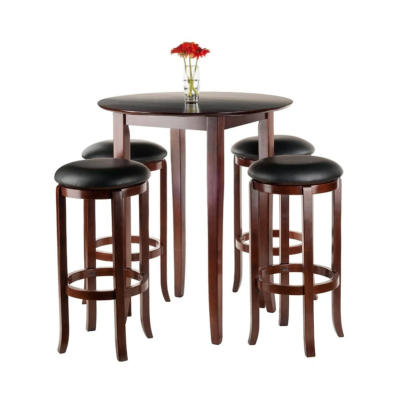 Winsome Fiona Round 5 Pieces High Pub Table Set