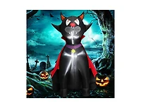Mondawe 4.7 ft Halloween Inflatable Vampire Cat with Red Cloak