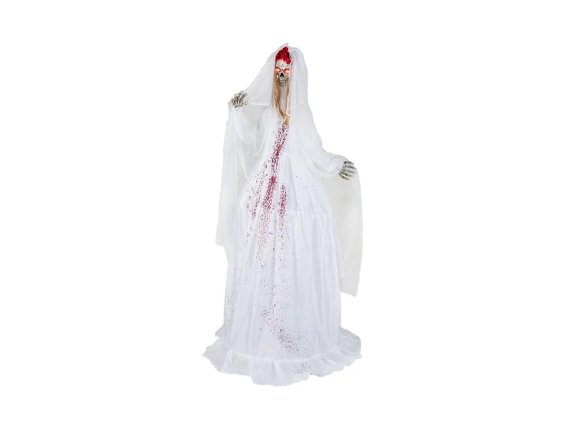 Mondawe Halloween Animatronic Standing Bride 7.2 ft Haunted House Decoration
