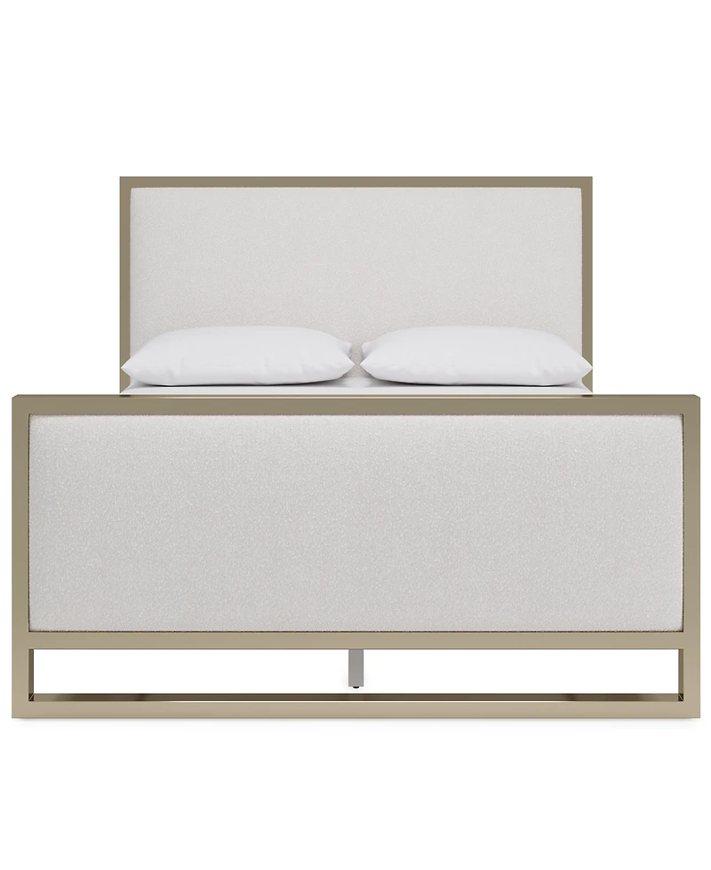Furniture Emila 3-Pc. Queen Bed Set Upholstered Queen Bed, 2-Drawer Nightstand and Dresser