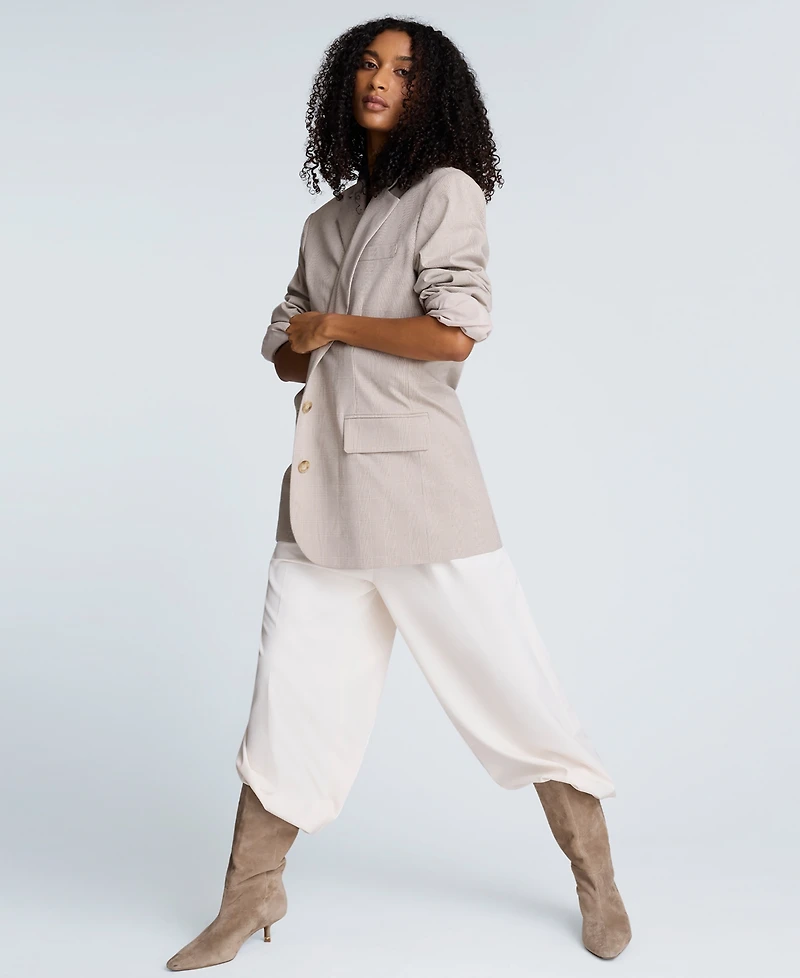 Kenneth Cole Women's 3-Button Plaid Jacket