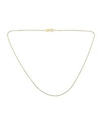 Bling Jewelry Ultra Thin 018 Gauge 0.5MM Thin 14K Gold Rolo Curb Cable Chain Necklace