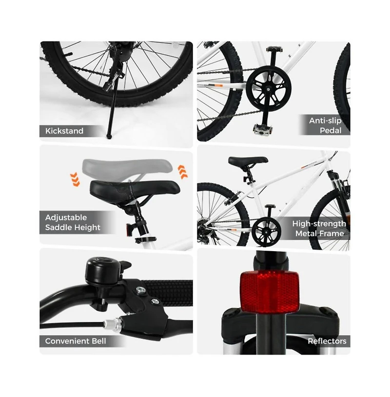 Hongge 24 Inch Kids Mountain Bicycle for Ages 8