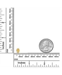 Bling Jewelry Set of 2 Tiny Judaic Jewelry Cz Accent 14K Yellow Gold Hamsa Star Of David Judaic Stud Earrings Bat Mitzvah Secure Screwback Posts