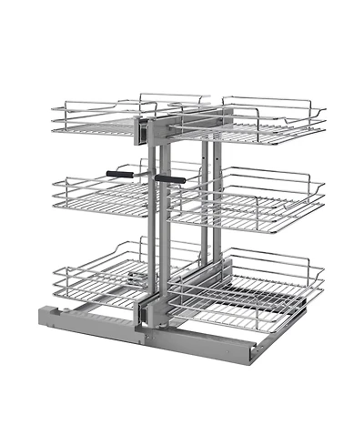 Rev-a-Shelf Pullout Corner Cabinet Organizer w/ Soft-close Three-Tier, 5PSP3-15SC-cr