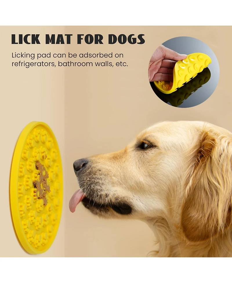 Nocciola Bear Circus Toy Licking Mat plus Snuffle Mat, Hide and Seek Toy set, 6 in 1 Squeaky Toy Set for Cats & Dogs