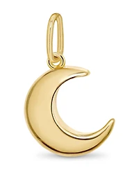 Devata Crescent Moon Pendant in 14K Gold