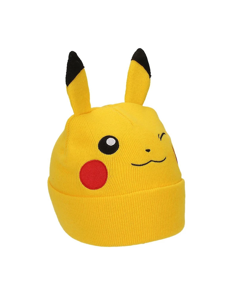 Pokemon Boys Pikachu Youth 2-Piece Knit Beanie & Gloves Set