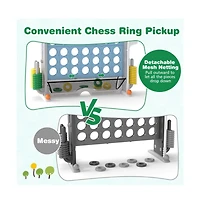 Hongge Jumbo 4 to Score Game with Ring Toss and Basketball Hoop