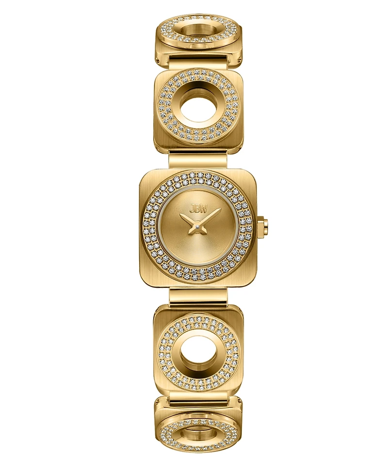Jbw Women's Chasm Swiss Quartz 18k Gold-Plated Stainless Steel Watch, 22mm