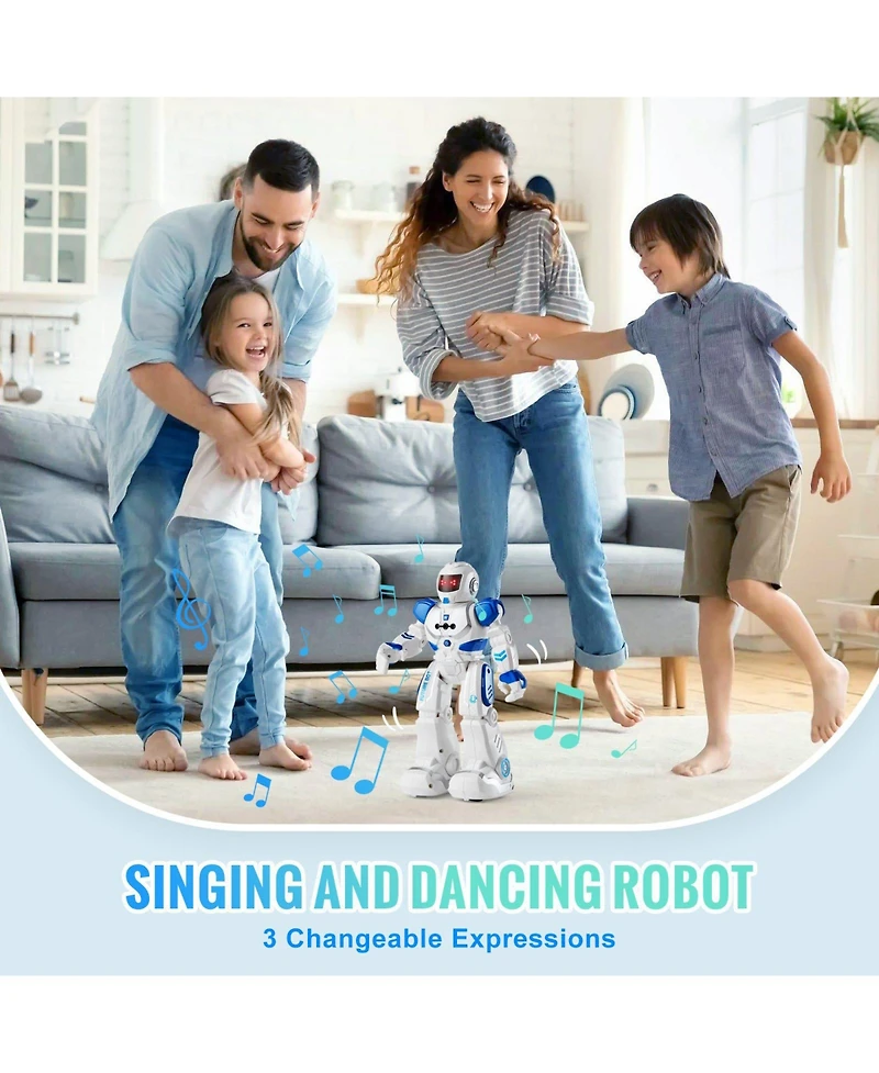 Mecale Rc Robot Toy for Kids, Gesture Sensing Programmable Smart Robot, Interactive Walking Singing Dancing Gift for Ages 3–12