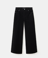 Mango Women's Wide-Leg Velvet Jeans