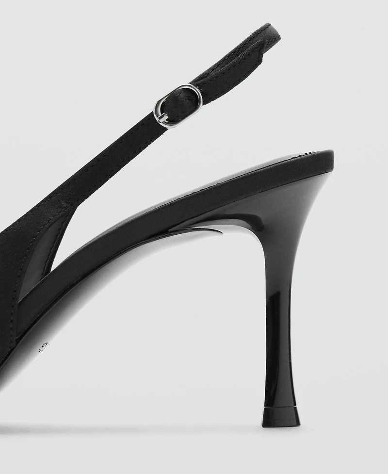 Mango Women's Satin Floral Shoes