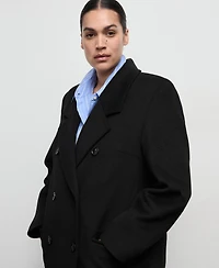 Mango Women's Double-Breasted Wool Coat