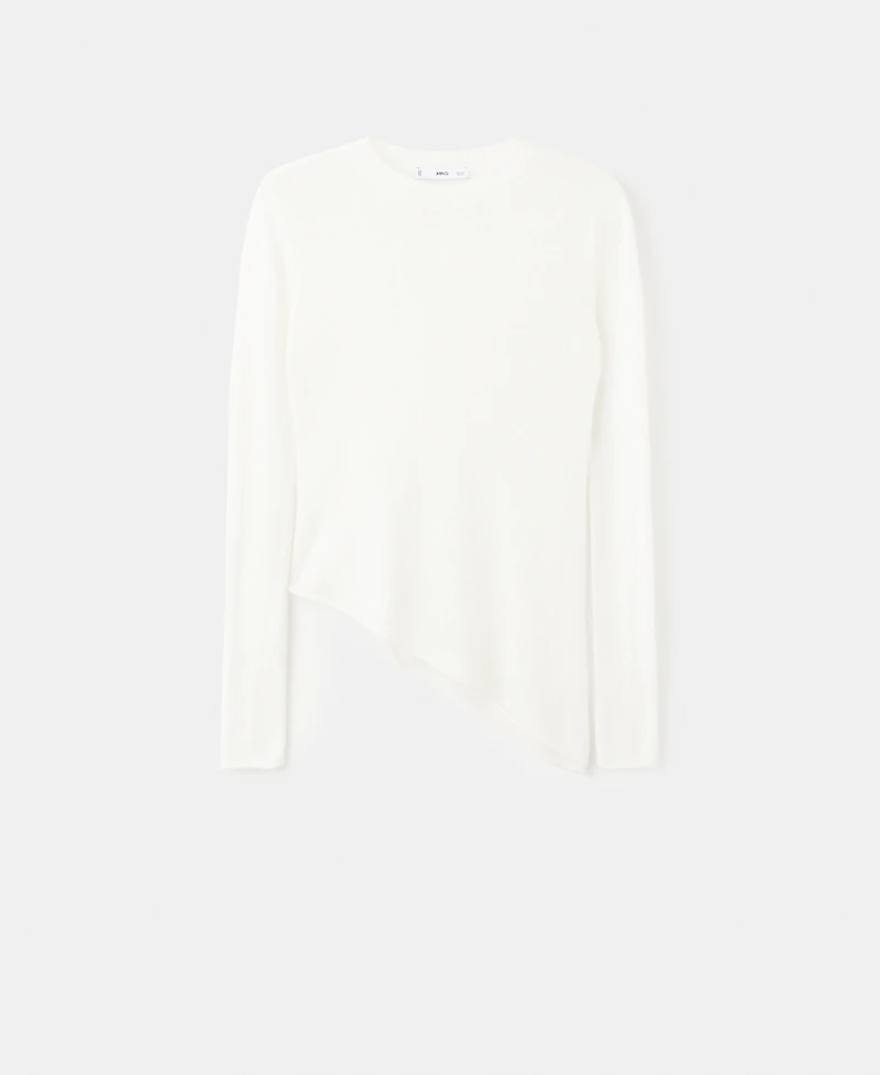 Mango Women's Asymmetrical Alpaca And Wool Blend Sweater