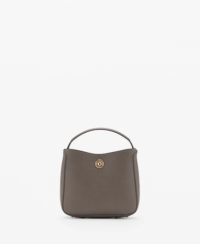 Mango Women's Metal Detail Small Bucket Bag