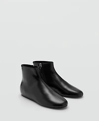 Mango Women's Zipped Flat Ankle Boots
