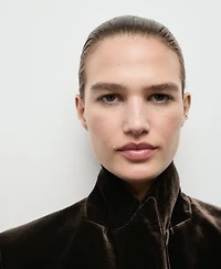 Mango Women's Structured Velvet Blazer