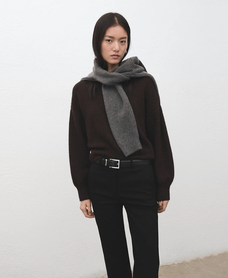 Mango Women's Straight-Cut Crop Pants