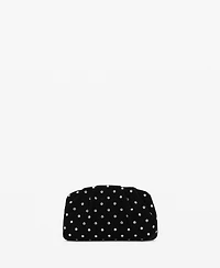 Mango Women's Rhinestones Velvet Clutch