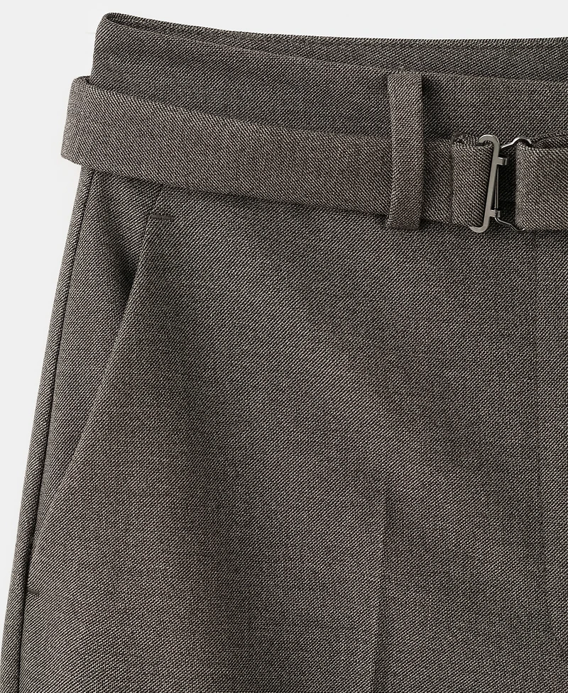 Mango Women's Belt Straight-Fit Pants