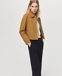 Mango Women's High-Waist Straight Pants