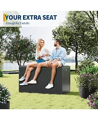 gaomon Outdoor 120-Gallon Waterproof Lockable Storage Box – Durable Deck Organizer for Packages, Patio Furniture & Garden Tools