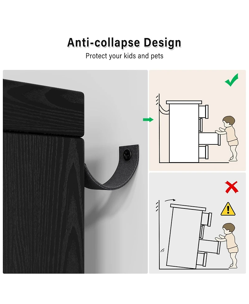 gaomon 5-Drawer Dresser with Large Storage and Display Top – Perfect for Organized Living