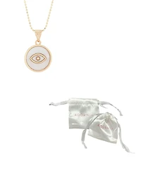 Adornia 14k Gold-Plated Mother-of-Pearl Evil Eye 18" Pendant Necklace