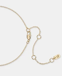 Lauren Ralph Lauren Gold-Tone Cubic Zirconia Solitaire Pendant Necklace, 16" + 3" extender