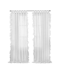 Bella 52" x 95" Sheer Ruffle Curtain Panel