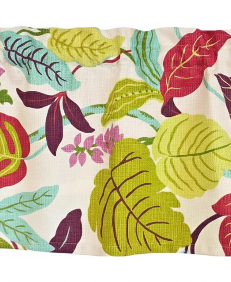 Rlf Home 100% Cotton High Quality Antonia Tailored Window Valance with 1.5" Rod Pocket 50" W X 12" L Spring