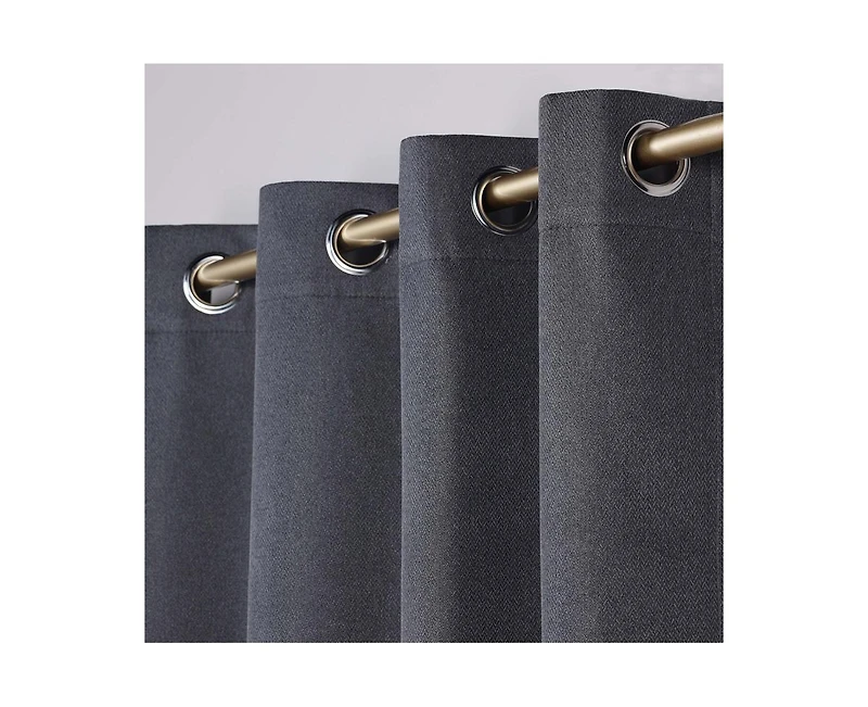 Superior Nyan 100% Blackout Machine Washable Curtains, Set of 2 Panels