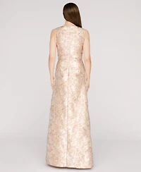 Js Collections Women's Deborah Sleeveless Side Wrap Gown