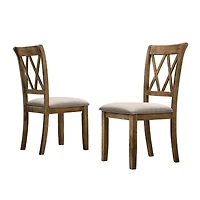 Streamdale Furniture Fabric Upholstered Dining Chair Set of 2
