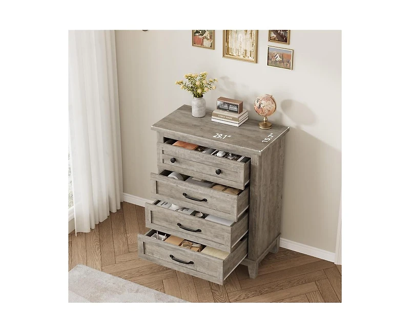 Gaomon 34.8" Tall Vertical Drawer Dresser with Large Storage
