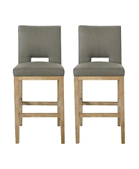 Streamdale Furniture Streamdale Modern Upholstered Bar Stools with Wooden Legs