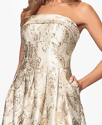 Xscape Women's Brocade Strapless Ball Gown