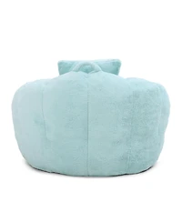 Streamdale Furniture Giant Faux Fur Bean Bag Chair with Footstool