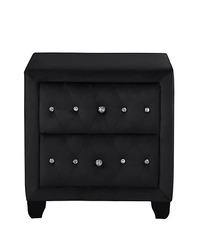 Streamdale Sophia Nightstand In Color Black Made With Wood