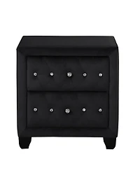 Streamdale Sophia Nightstand In Color Black Made With Wood