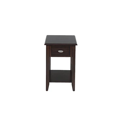 Jofran Merlot Warm Contemporary Chairside Table