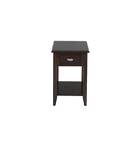 Jofran Merlot Warm Contemporary Chairside Table