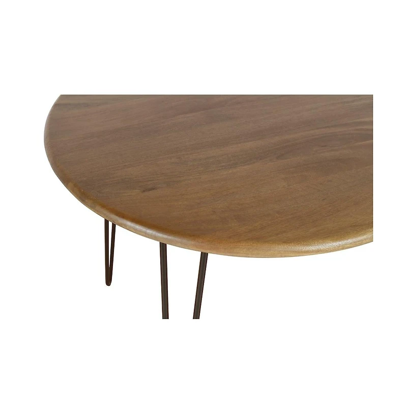 Jofran Five Piece Round Modern Solid Wood Counter Height Dining Set