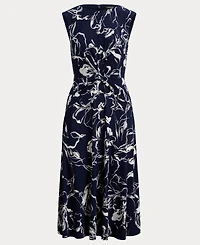 Lauren Ralph Women's Floral Twist-Front Jersey Dress