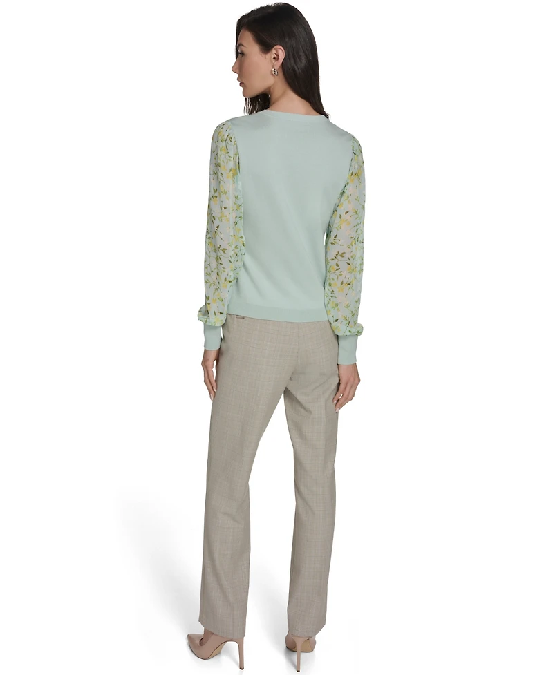 Tommy Hilfiger Women's Mixed Media V-Neck Sweater