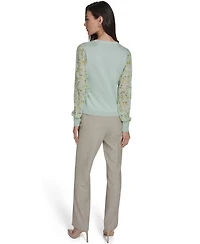 Tommy Hilfiger Women's Mixed Media V-Neck Sweater