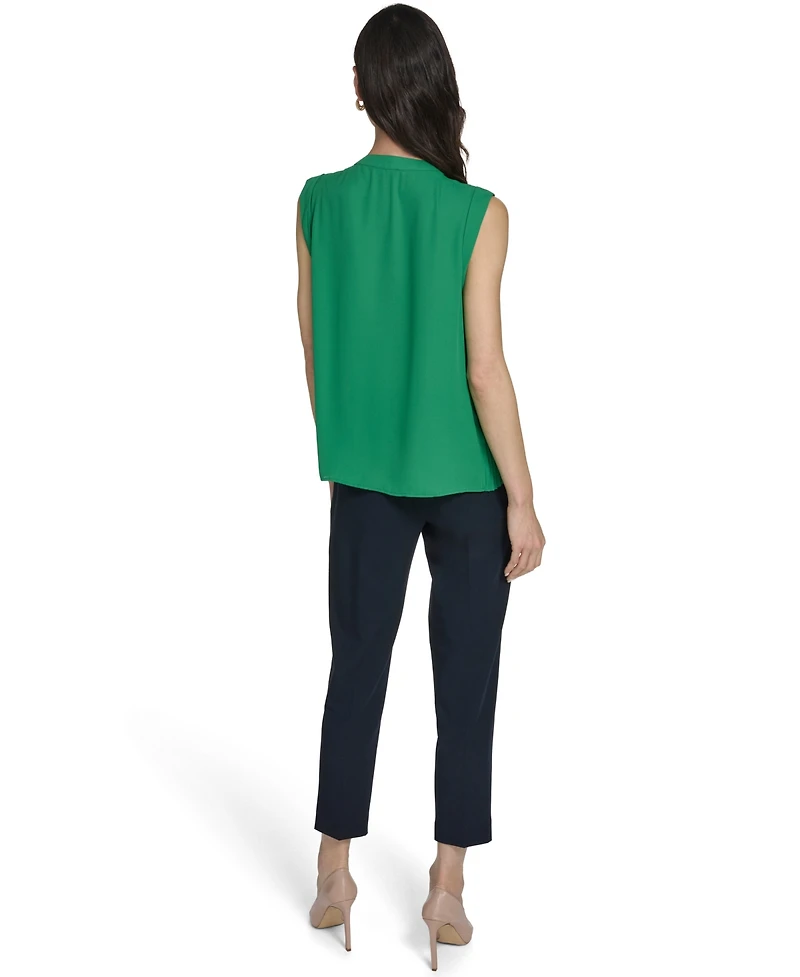 Tommy Hilfiger Women's Sleeveless Pleated Top